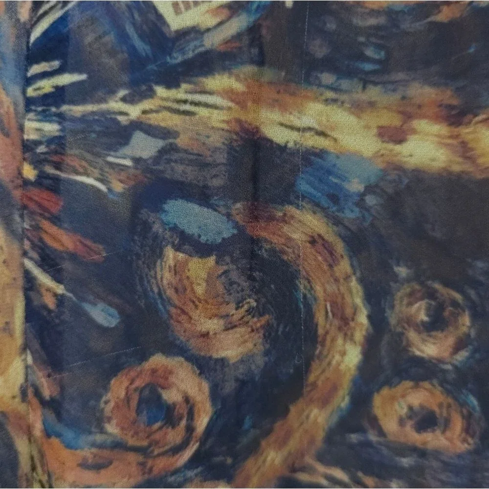 Doctor Who Exploding Tardis Kimono Chiffon Fringe Open Front Comic Con - Picture 13 of 14